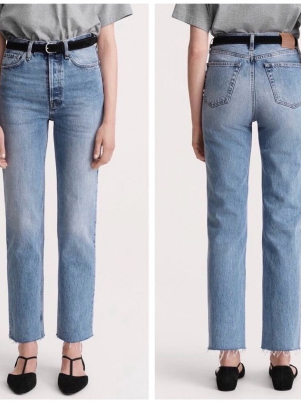 TOTEME Straight Cut Wash Denim Jeans